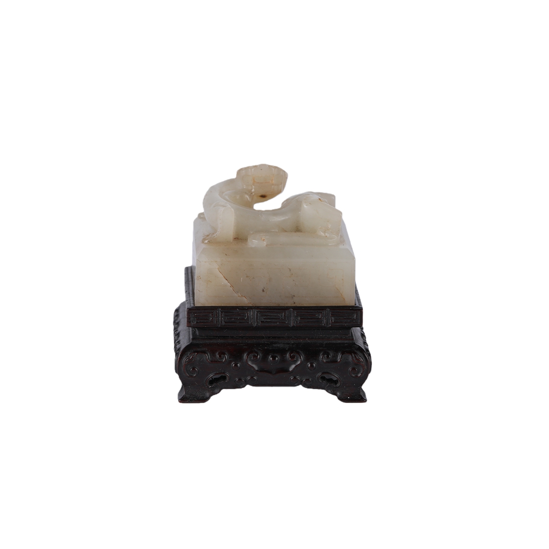 01022 Chinese Jade Seal with Chi-dragon Seal (with Stand)