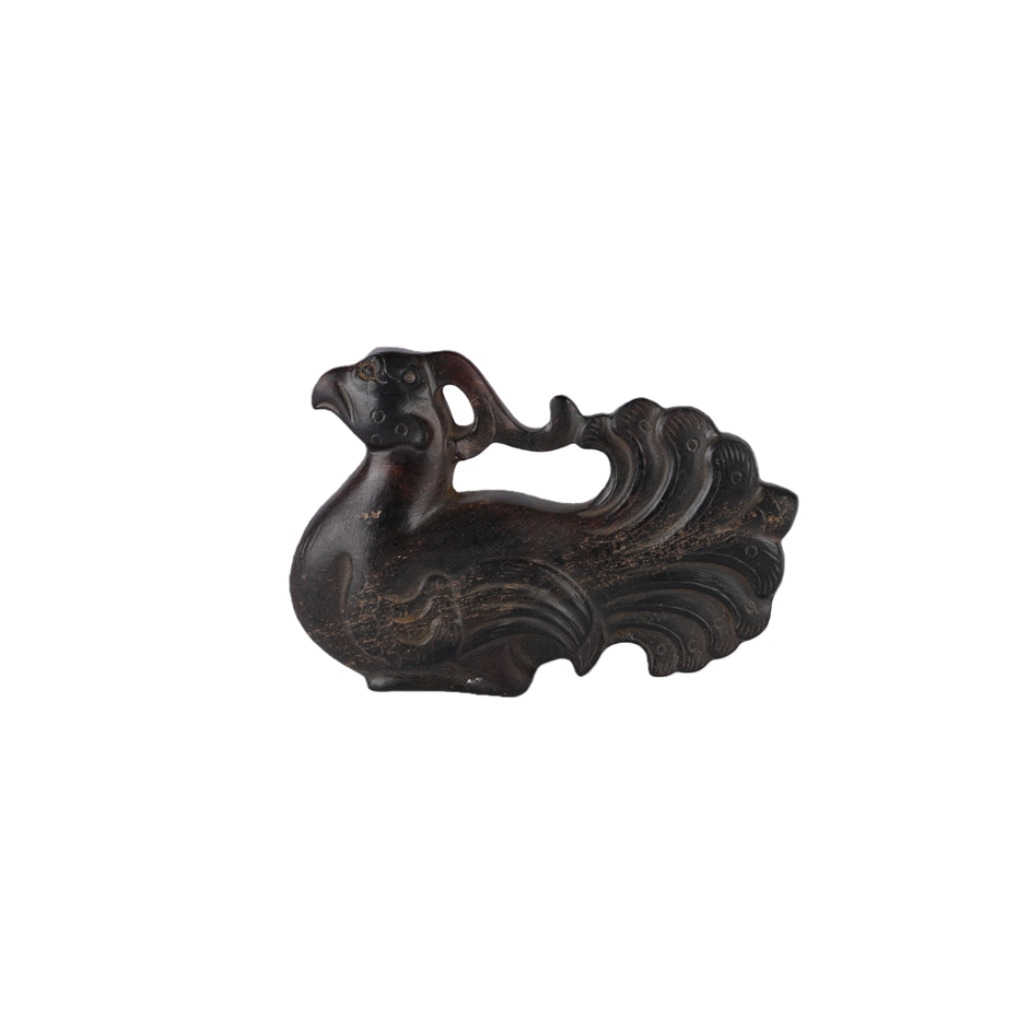 01023 Chinese Hetian Jade Phoenix Ornament