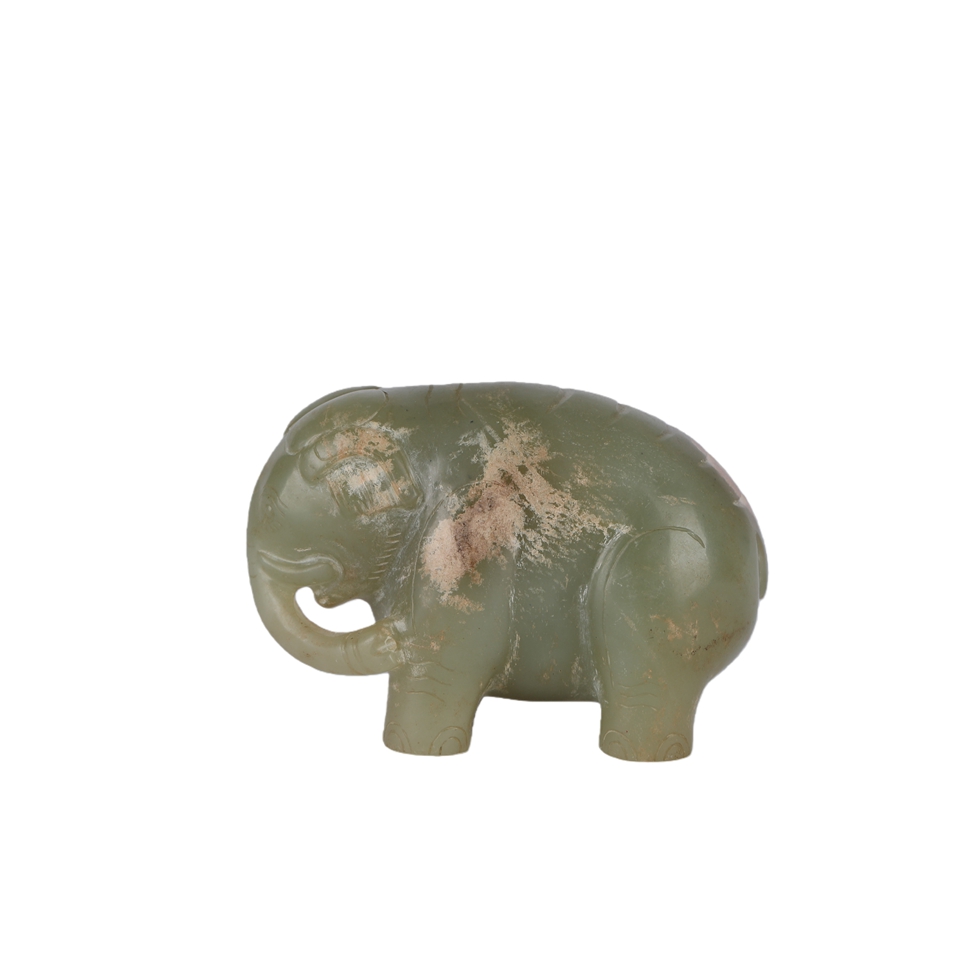 01030 Chinese jade elephant ornaments