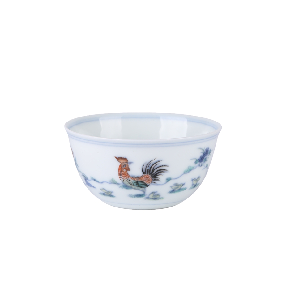 01079 Chinese  Doucai  porcelain Chicken Cup