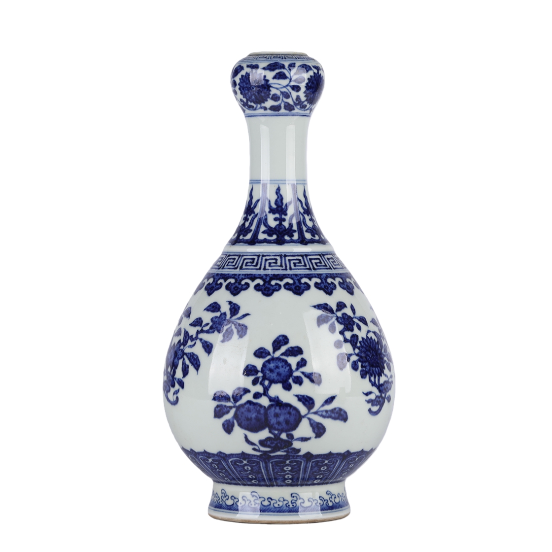 01089 Chinese blue and white glazed porcelain vase