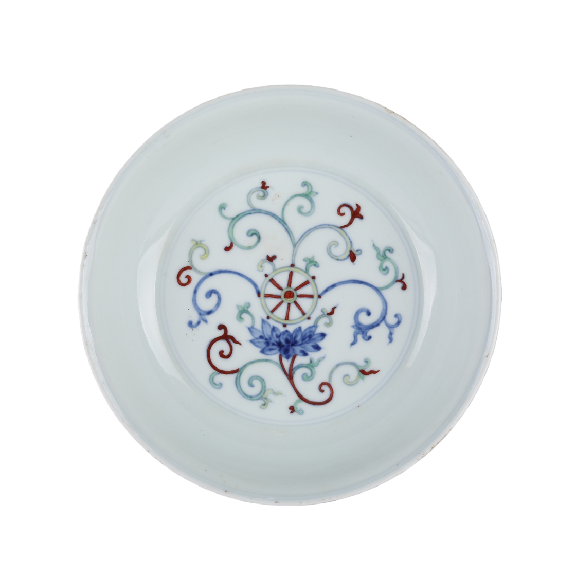 01159 Chinese Doucai glazed porcelain plate