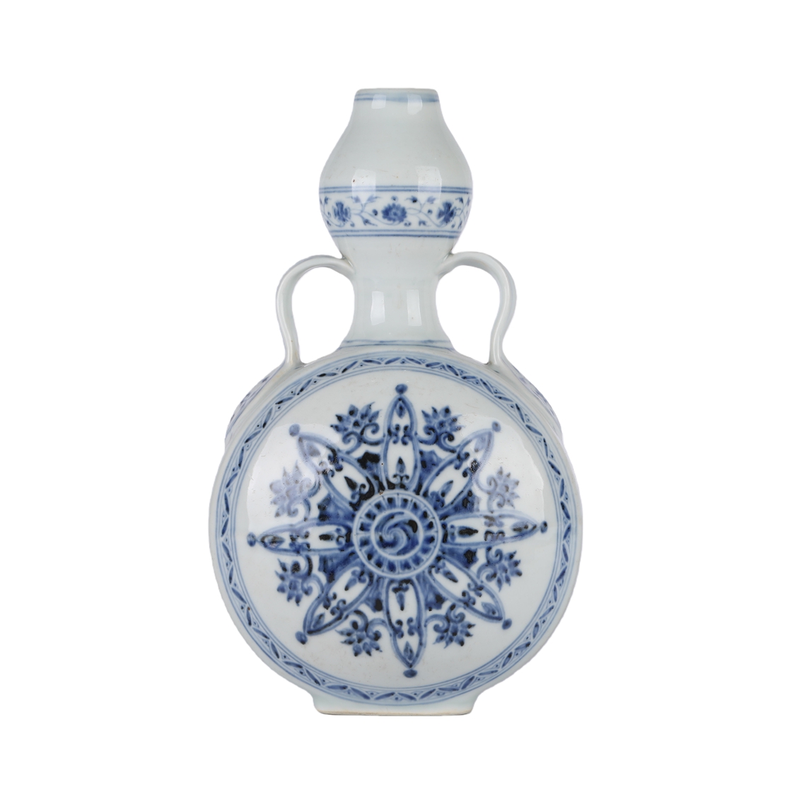 01162 Ancient Chinese blue and white glazed porcelain vase