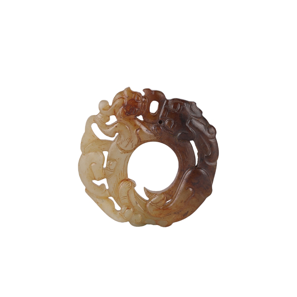 01179 Chinese Ancient Jade Dragon Pattern Accessories