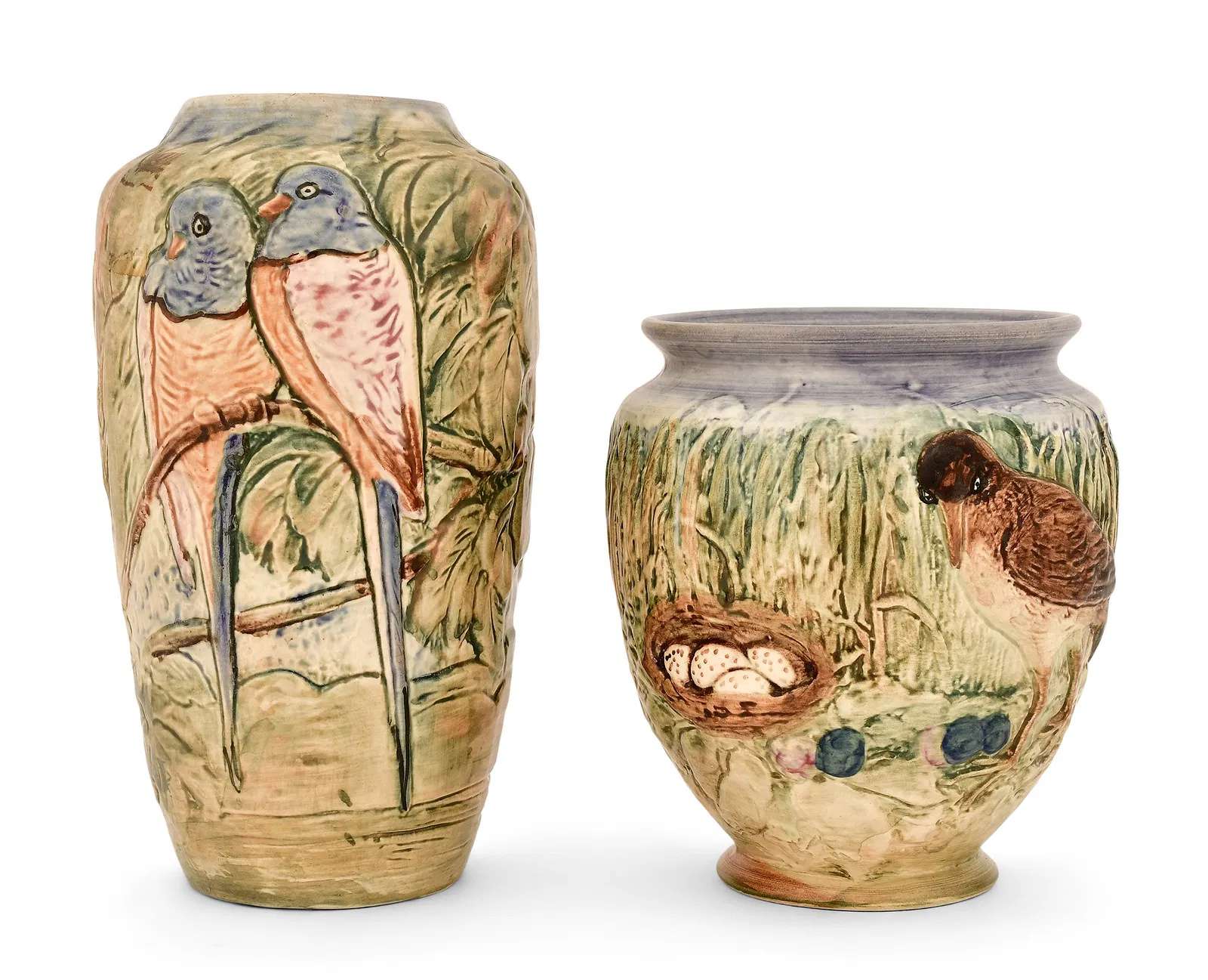 5  A pair of ceramic jars