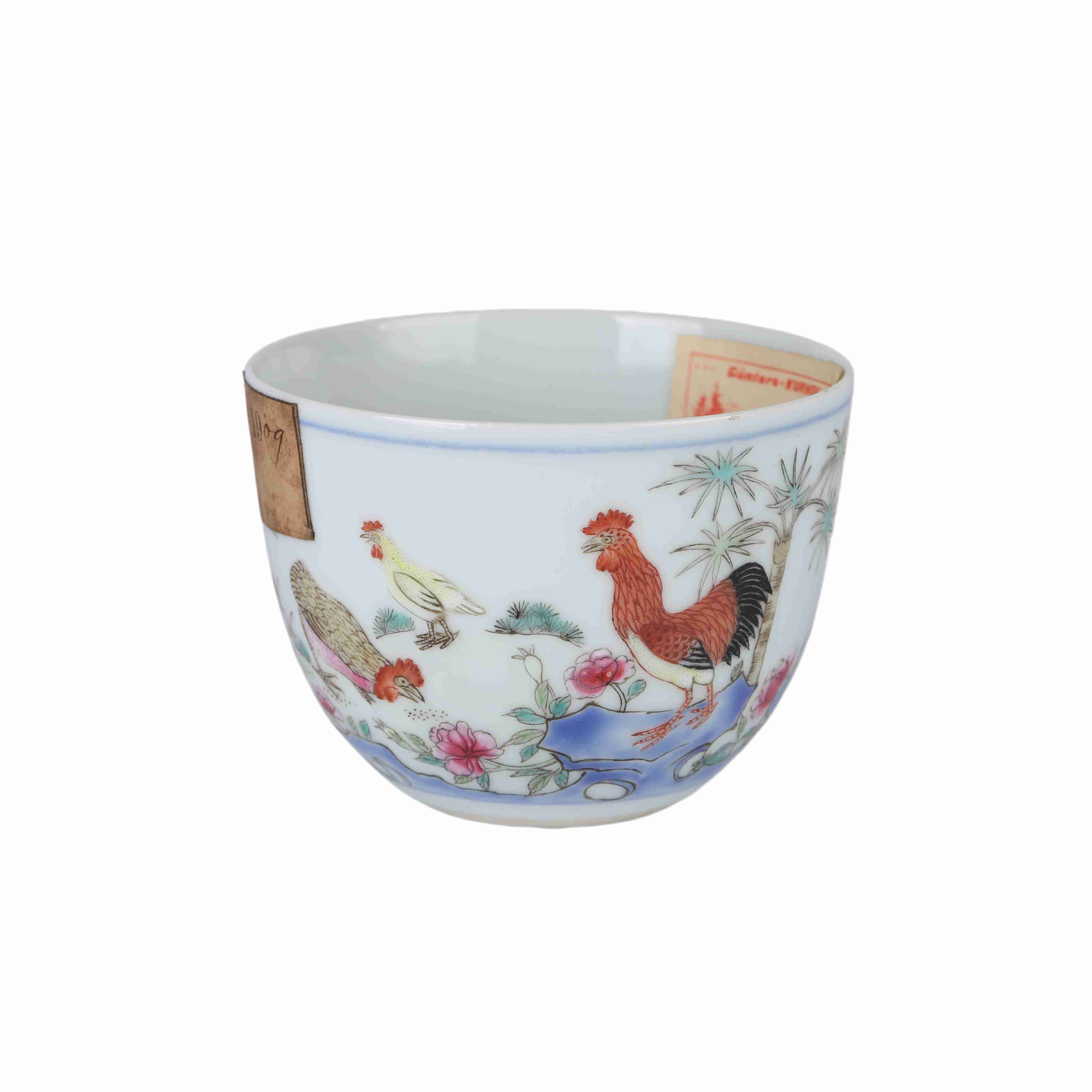 24 Chinese Fencai glazed porcelain cup, 18th