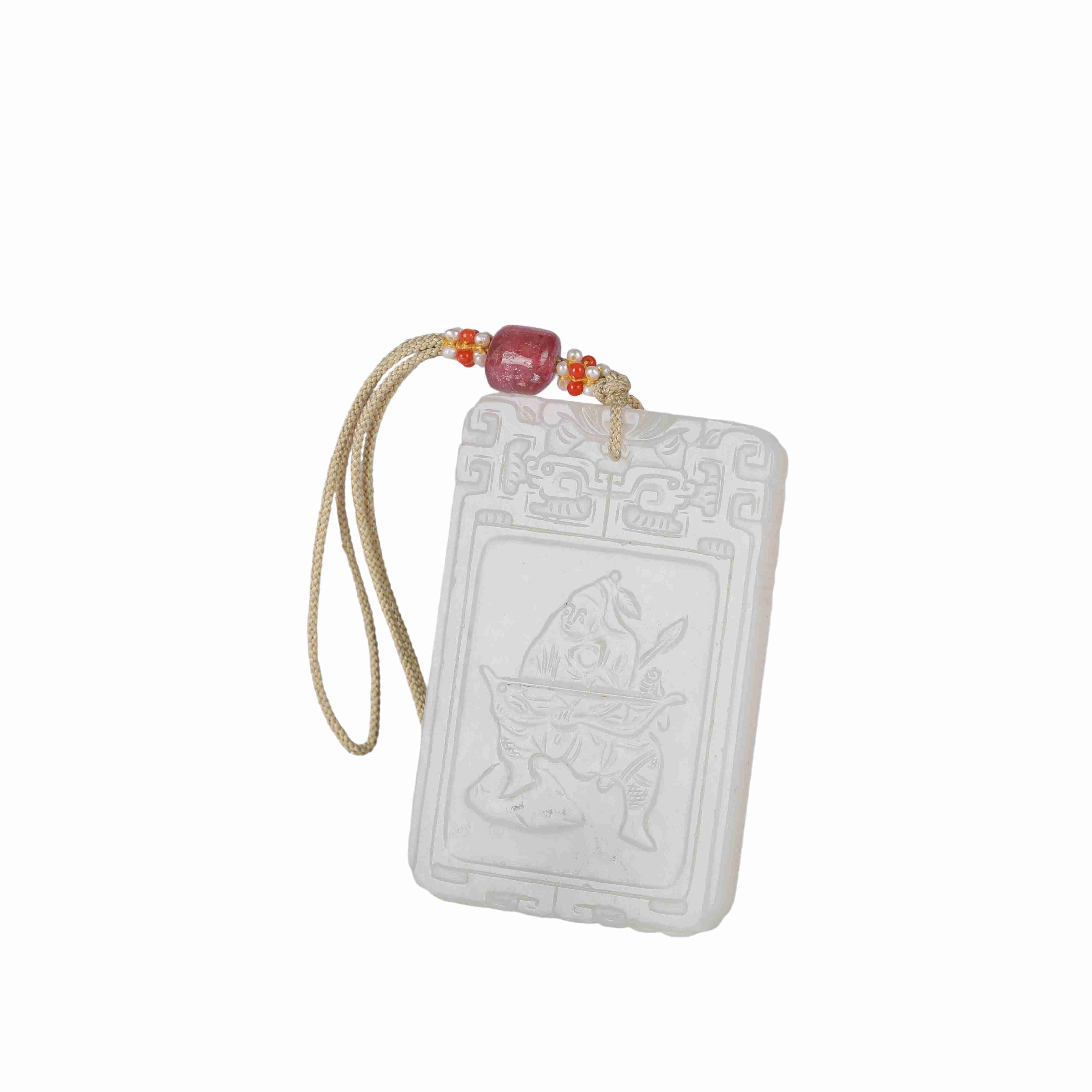 69 Chinese white jade carving accessories