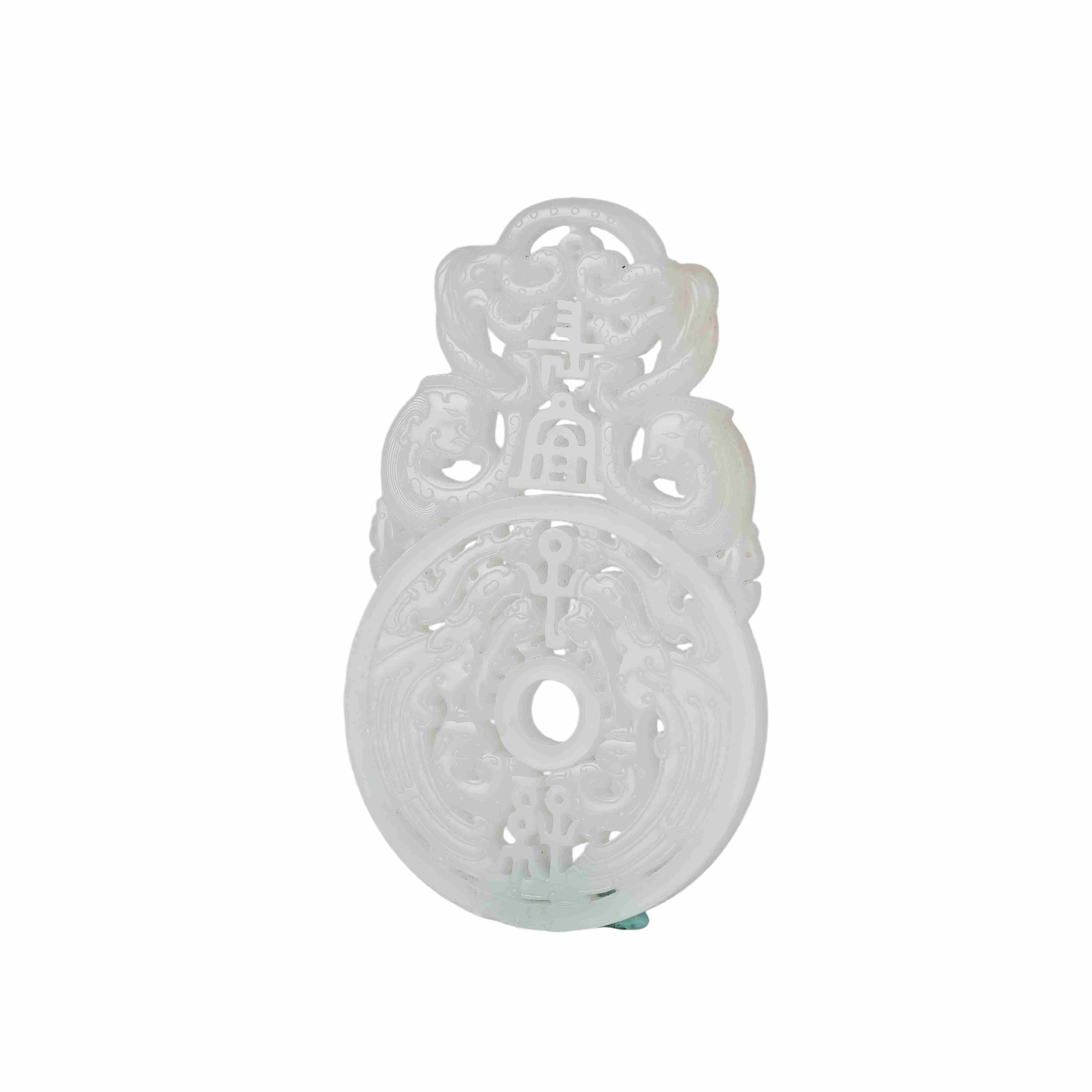 76 Chinese Hotan white jade carving accessories, Qianlong