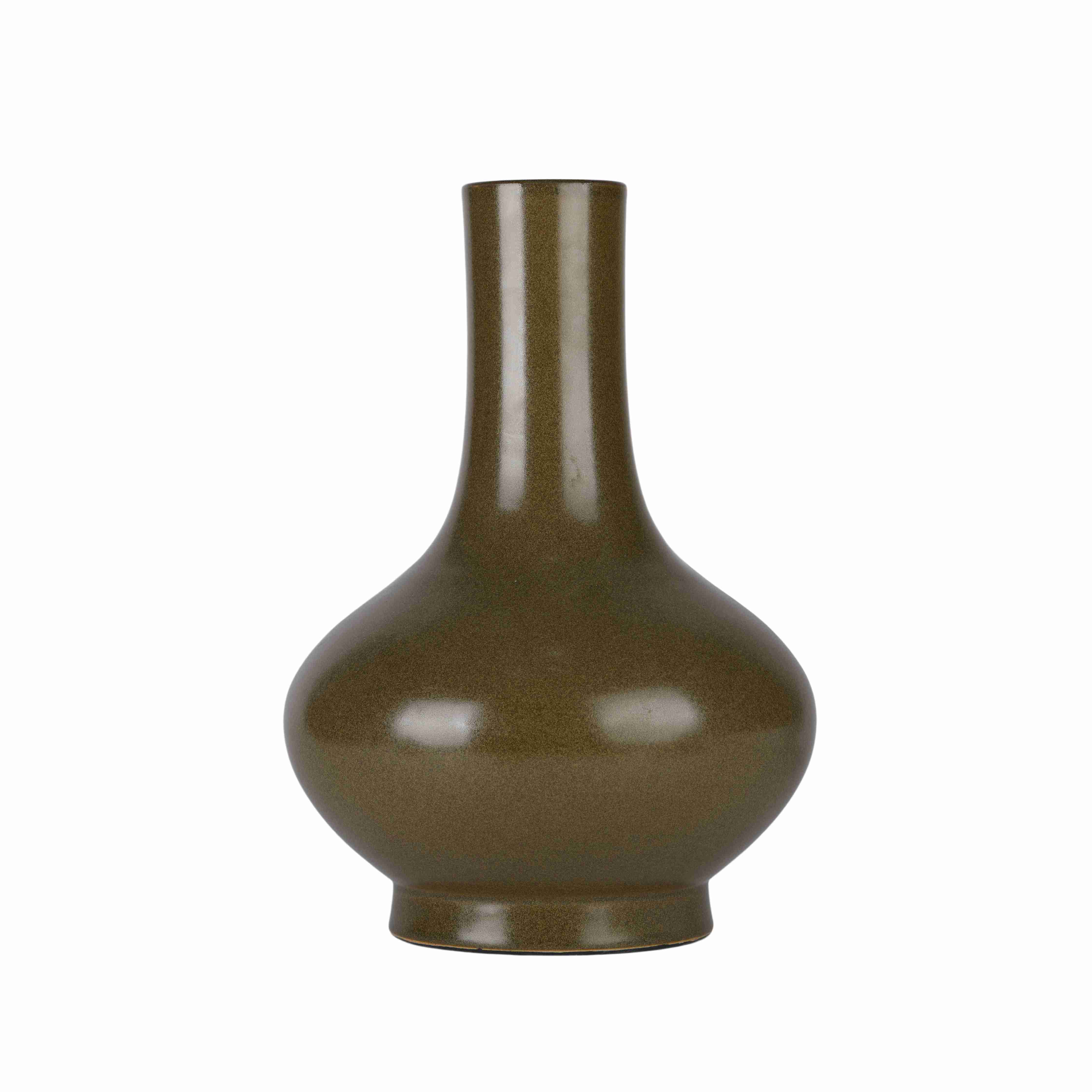 120 Ancient Chinese tea glazed porcelain vase