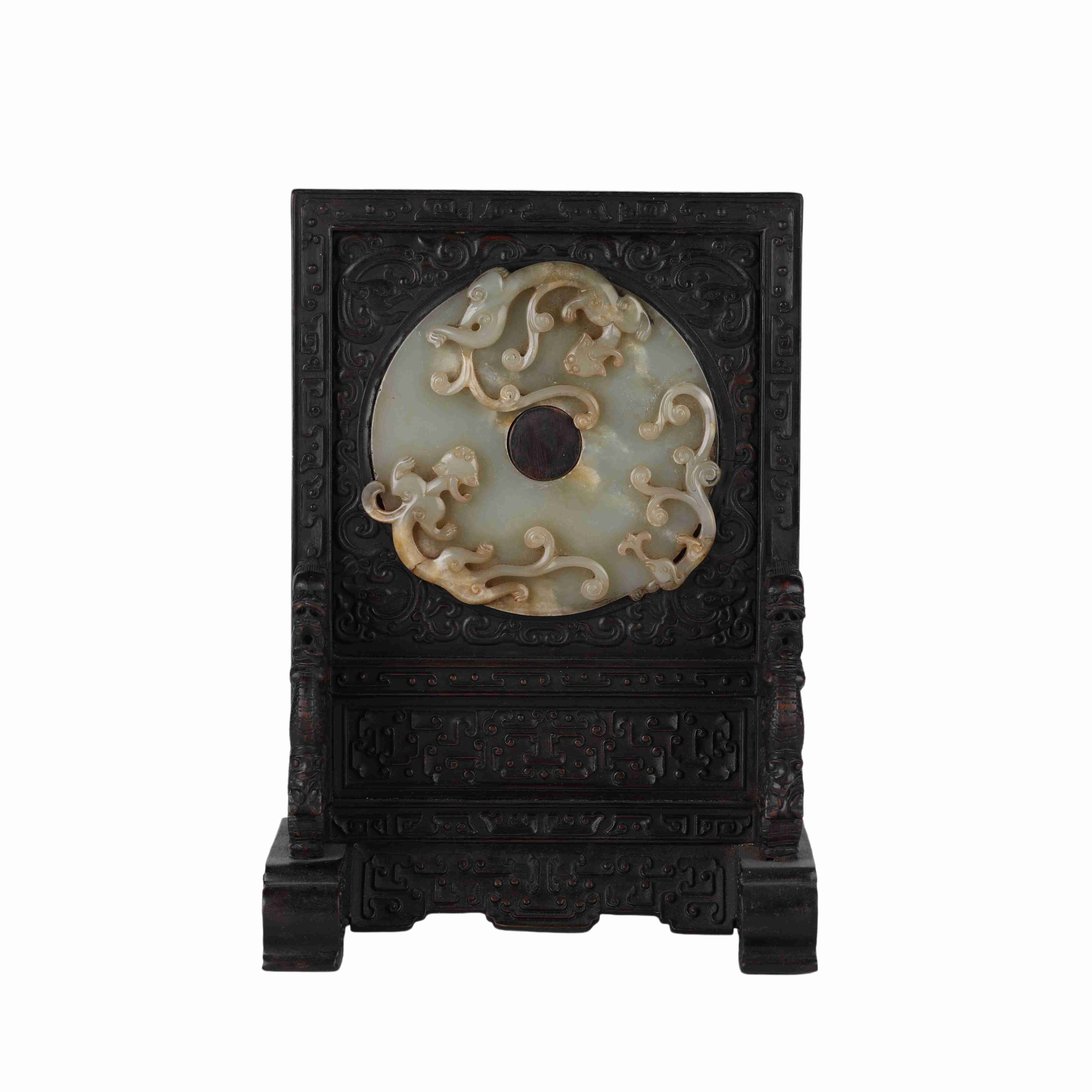 134 Chinese Hotan Jade and Wood Carving Ornaments, 18th