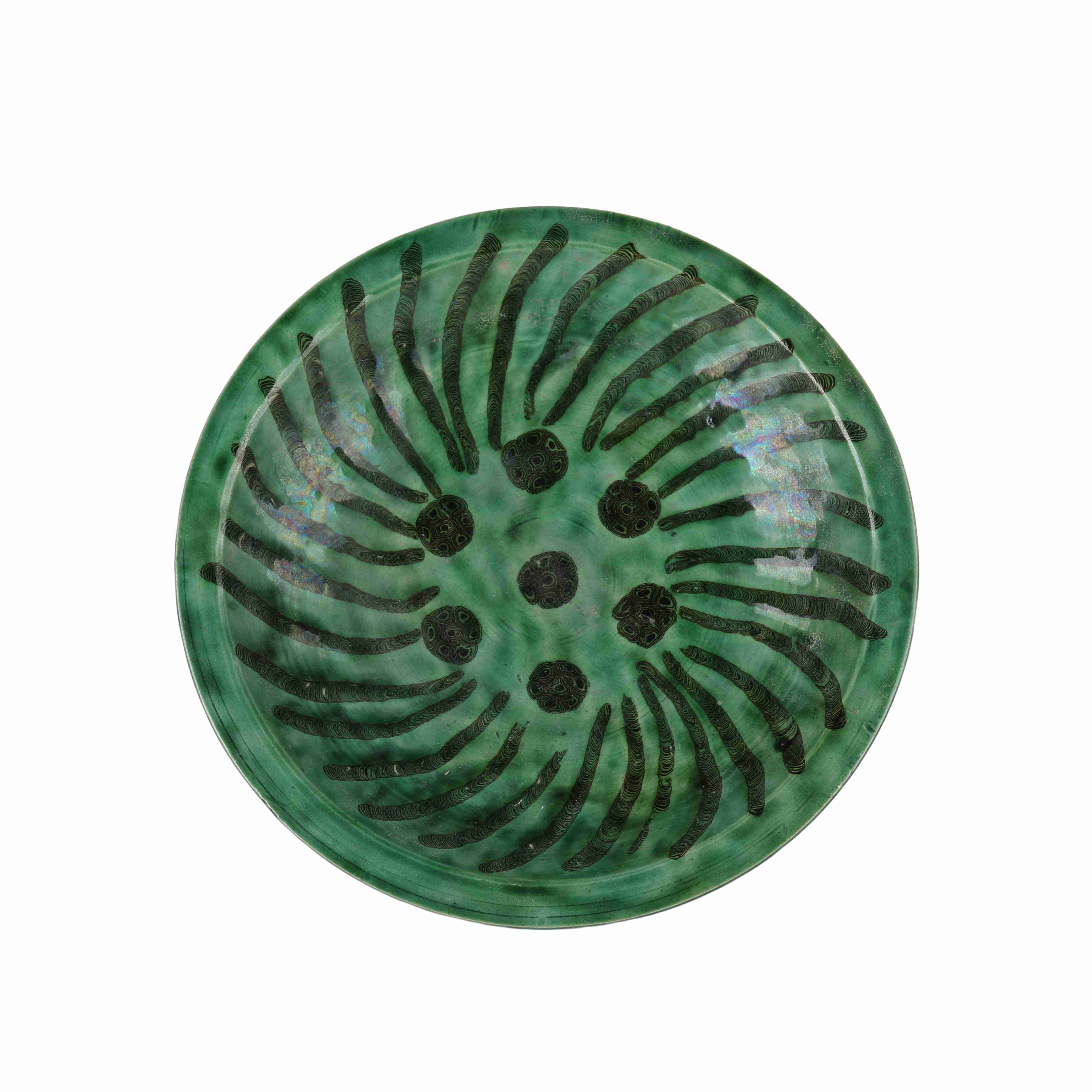 142 Ancient Chinese Green Glazed Porcelain Plate