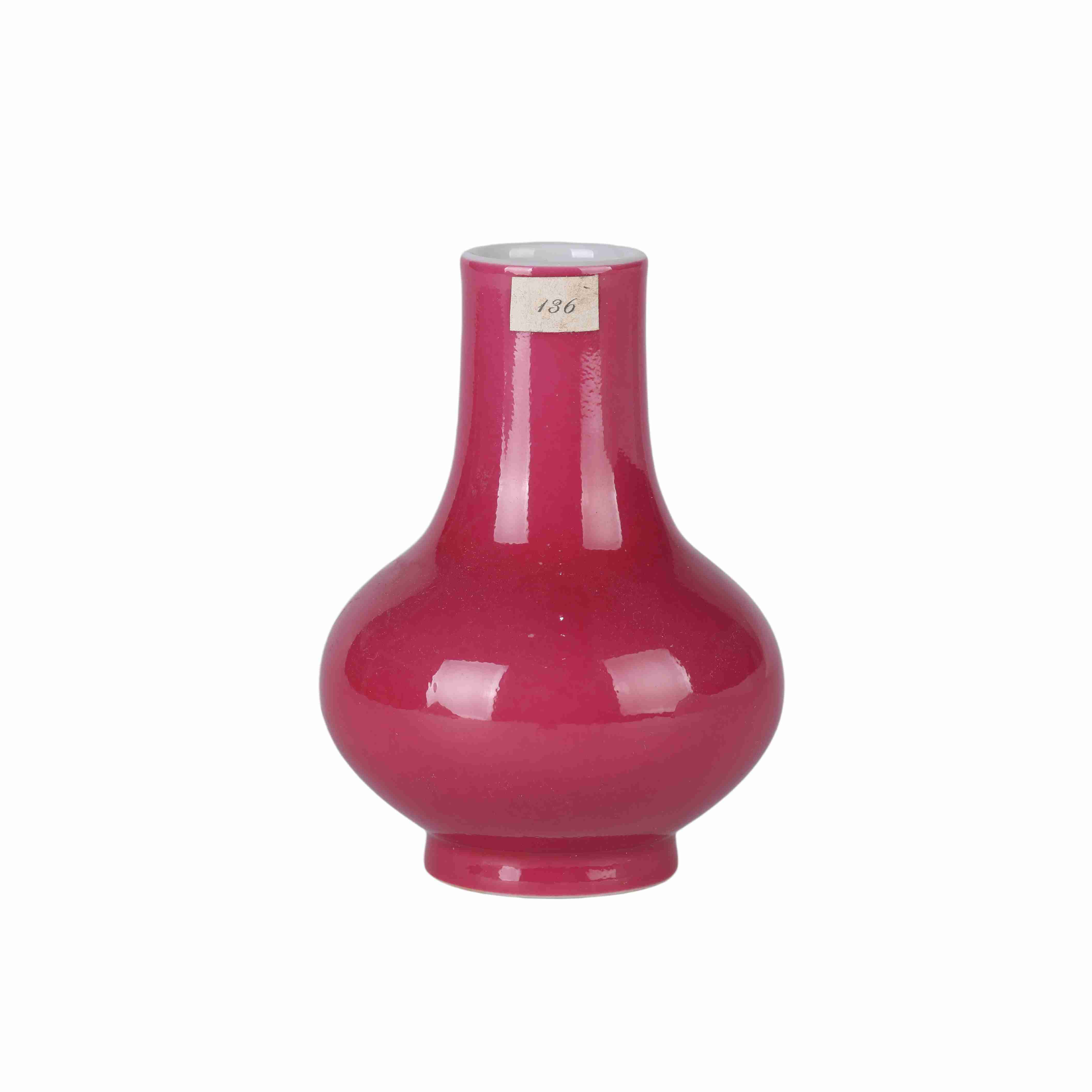159 Chinese red glazed porcelain vase