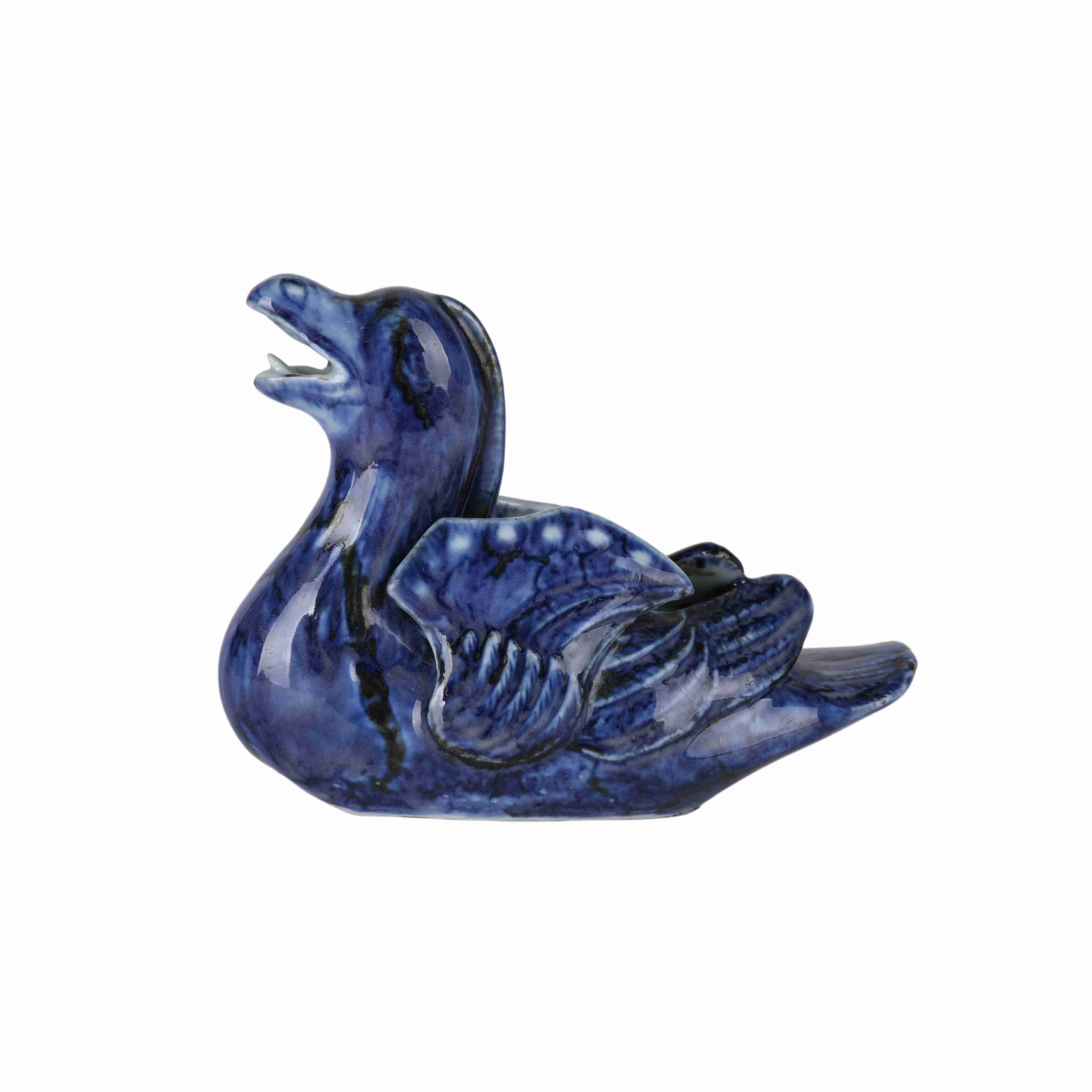 181 Chinese blue and white glazed porcelain mandarin duck, Yuan